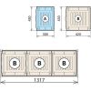 Fermostock set 3 vaschette di raccolta 460X1290 per 6611/6622/6811