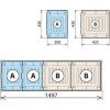 Fermostock 4 vassoi di raccolta 460x1470 per 6611/6622/6811 - 2xA 2xB