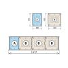Fermostock 4 vassoi di raccolta 460x1590 per 6611/6622/6811 - 1xA 3xB