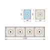 Fermostock 4 vassoi di raccolta 460x1470 per 6611/6622/6811 - 4xL