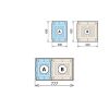 Fermostock 2 vassoi di raccolta 460x750 per 6611/6622/6811 - 1xA 1xB