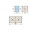 Fermostock 2 vassoi di raccolta 460x1470 per 6611/6622/6811 - 2xL