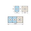 Fermostock 3 vassoi di raccolta 460x1050 per 6611/6622/6811 - 2xA 1xB