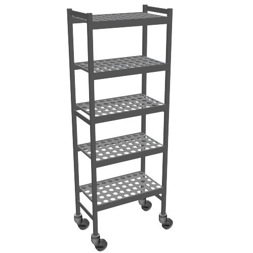 Fermostock rackvagn 6611 - 660x360x1792 mm. (bxdxh) - 5 våningar