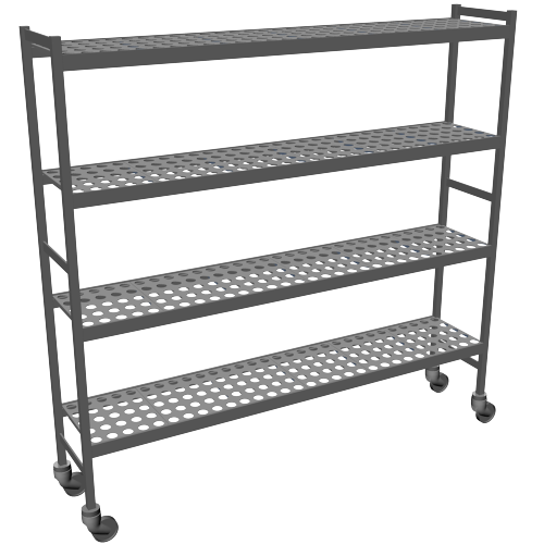 Fermostock rackvagn 6611 - 1740x360x1792 mm. (bxdxh) - 4 våningar